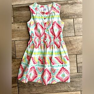 Gymboree DESERT DREAMS Poplin Crossed Back Brushstroke Dress Girl sz8